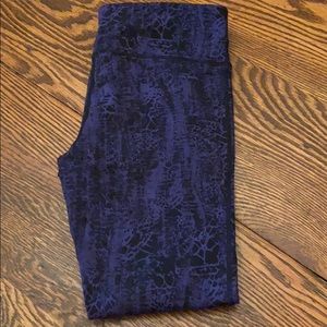 Black & blue workout pants